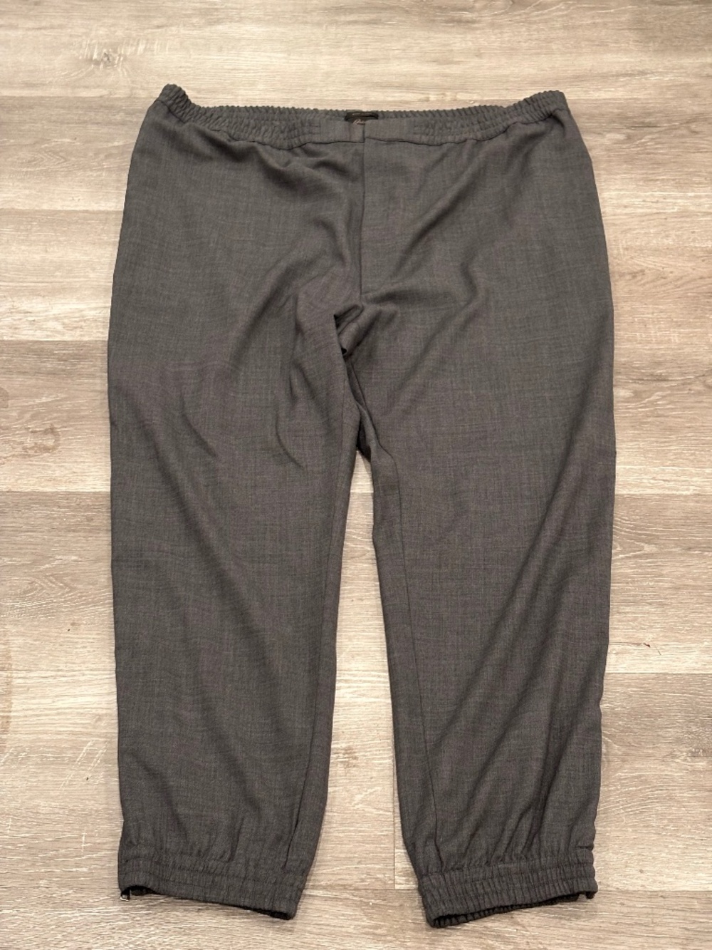 Brioni Ventiquattro 100 Wool Custom Pants Pantalone Zip Ankle Gray Italy Men 44